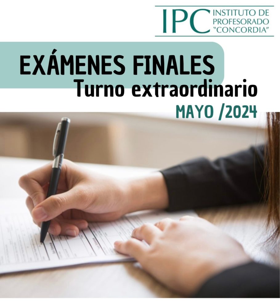 Cronograma de exámenes finales Turno extraordinario mayo 2024