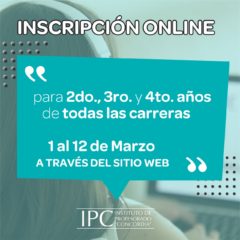 Inscripciones para segundo, tercero y cuarto año, para el ciclo lectivo 2021