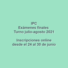 Cronograma de exámenes finales julio-agosto 2021