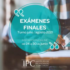 Inscripción online a exámenes finales Julio-agosto 2021