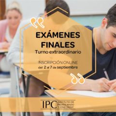 Inscripción online a exámenes finales del turno extraordinario «Septiembre-2021»