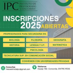 Inscripciones para 2025