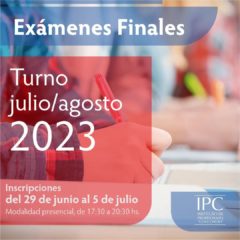 Cronograma de exámenes finales Julio-Agosto 2023