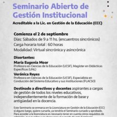 Seminario Abierto de Gestión Institucional