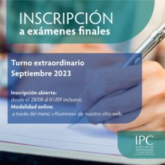 Inscripción al turno extraordinario septiembre 2023