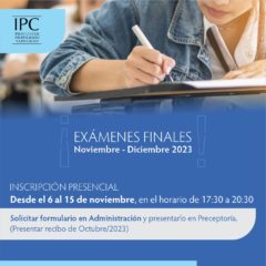 Inscripción a exámenes finales