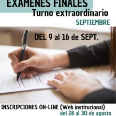 Inscripciones para exámenes finales, turno extraordinario septiembre-2024