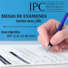 Inscripciones para exámenes finales noviembre-diciembre 2024