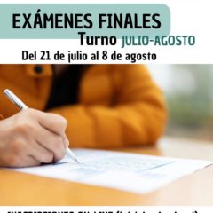 Cronograma de exámenes finales julio/agosto 2025
