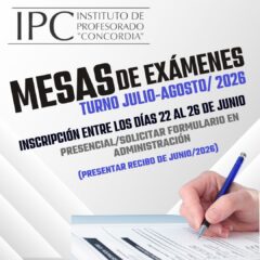Inscripciones a exámenes finales julio/agosto 2026